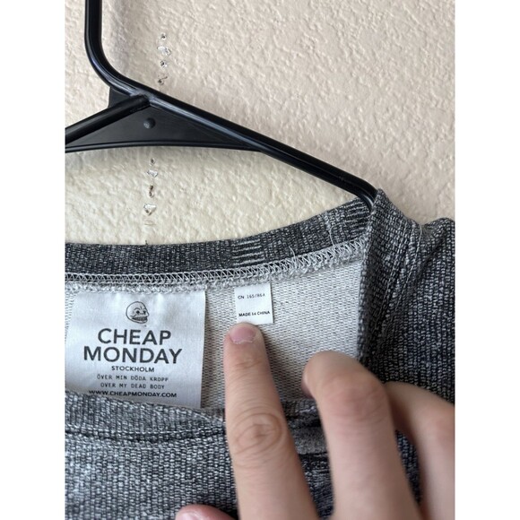 Cheap Monday Pipe Trompe l'oeil Oversize Knit Sweatshirt Men’s Size XS - Picture 5 of 8